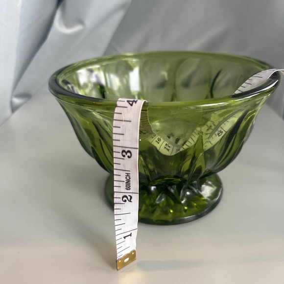 Vintage Green Glass Candy Dish - Picture 4 of 6